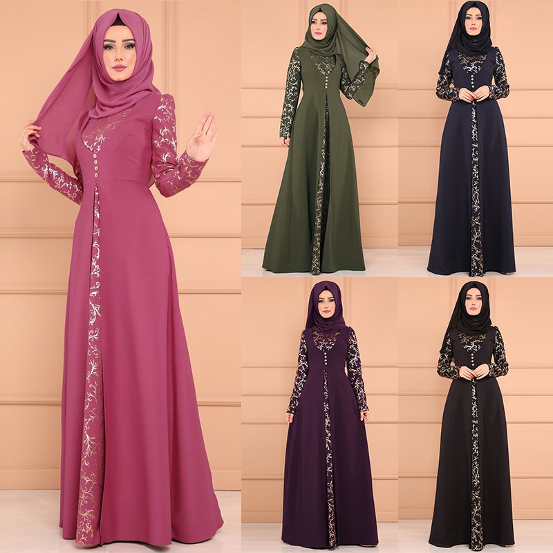 Women Maxi  Dress  Baju  Raya Muslim Wear Jubah Muslimah  