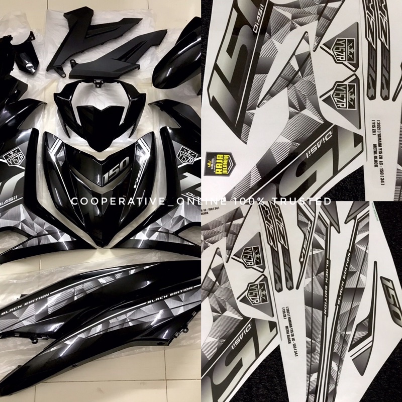 STRIPE STICKER Y15 V1 V2 BLACK EDITION SPECIAL EDITION YAMAHA | Shopee ...