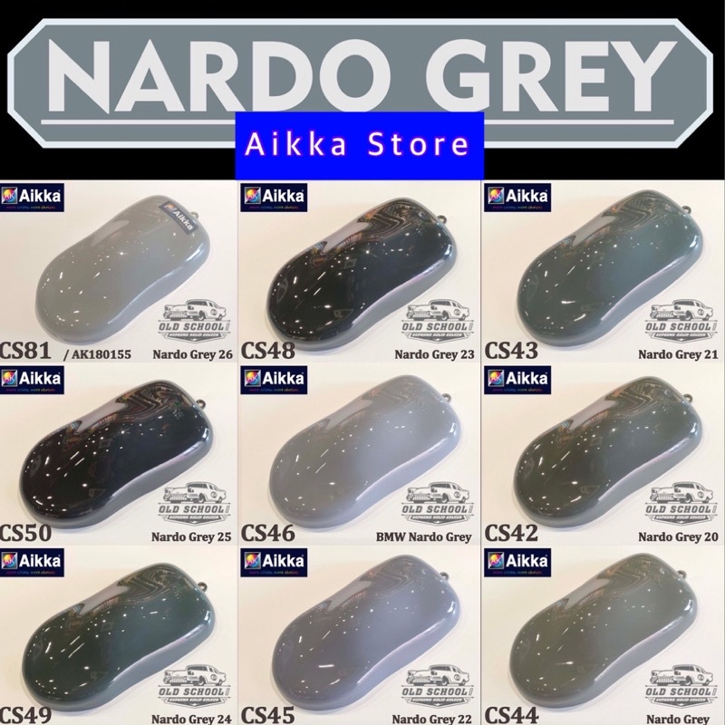 Aikka Nardo Grey Colour Series 2K Basecoat Car Body / Motor Body