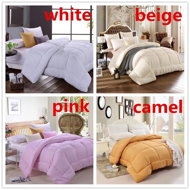Solid Color Comforter Single Queen King Size 1pc Camel Beige White