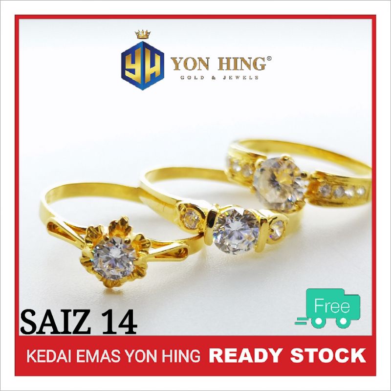 Buy Cincin Batu Pelbagai Saiz 14 Emas 916 Seetracker Malaysia