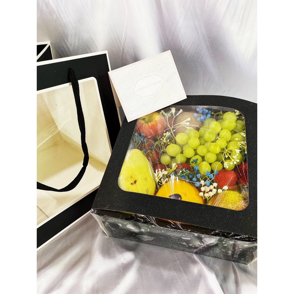 V1 Fruit Hamper Box | 20 min Fruit and Flower Basket Classic | Ready Stock| Designed Fruit Basket