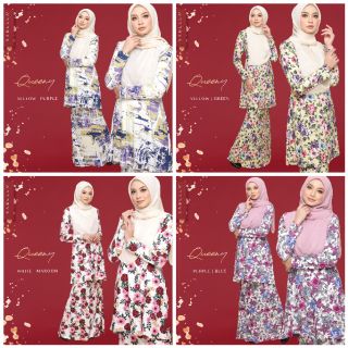  Baju  Kurung Printed Tak  Payah  Gosok  Moss Crepe Shopee 