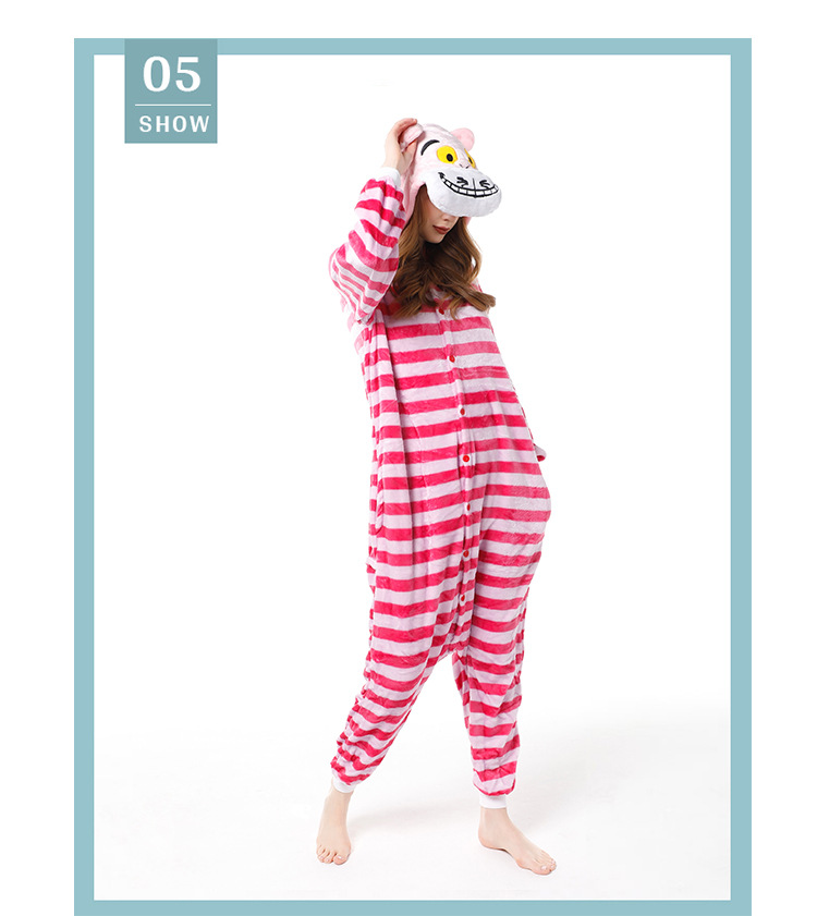 Female Male Unisex Cute Cheshire Cat Cartoon Animal Pyjamas Onesies Pajamas Baju Tidur Perempuan Shopee Malaysia