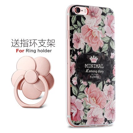 [Exclusive]Minimal Iphone6/6s Luxury Flower Series with free iRing