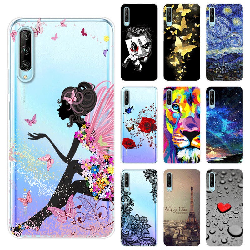 Huawei Y9S Case Painted Transparent TPU Back Cover Soft Phone Case ...