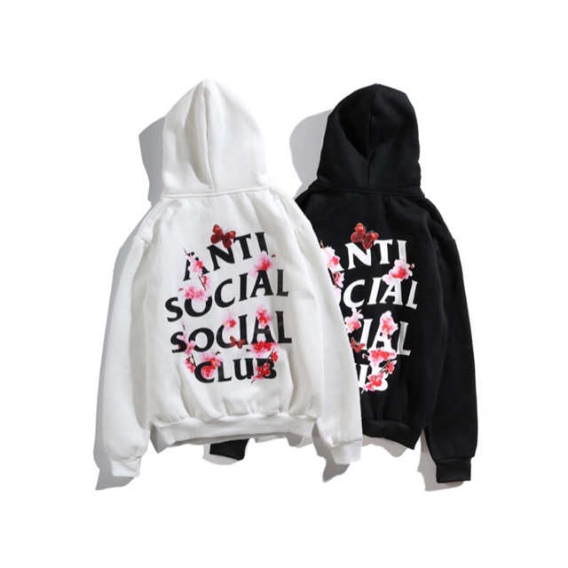 anti social social club floral hoodie