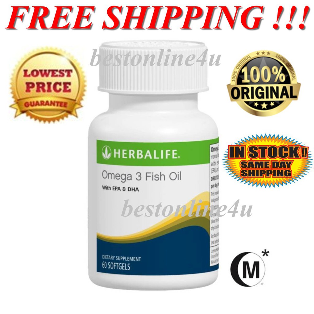 Herbalife Omega 3 Fish Oil (Exp 2023) (60 softgels) READY STOCK