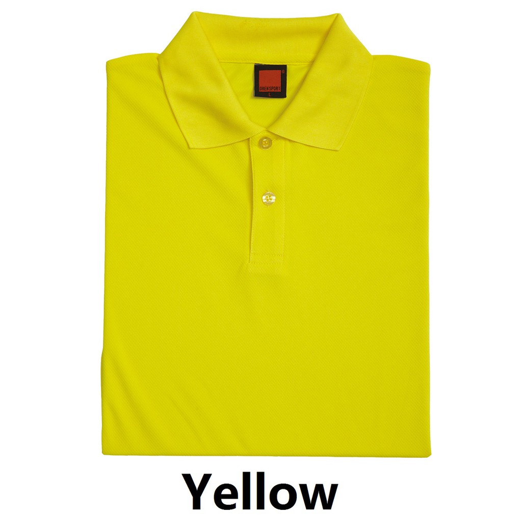 【Premium】Microfiber Plain Polo Shirt Collar Red/Orange/Yellow/Lime Green/Royal Blue/Dark purple QD06 Oren Sport COOL FIT