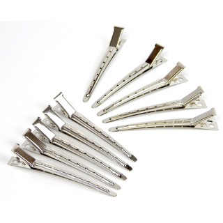 Hair Clips Silver Metal Hair Clips Professional Sectioning Styling Hair Clip x 1pc