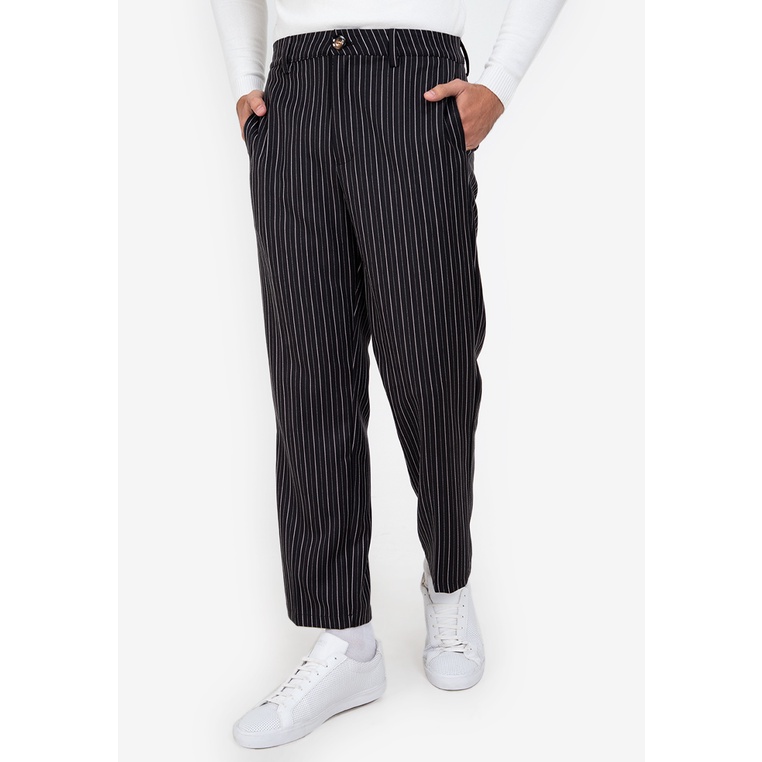 black trousers with white stripe mens