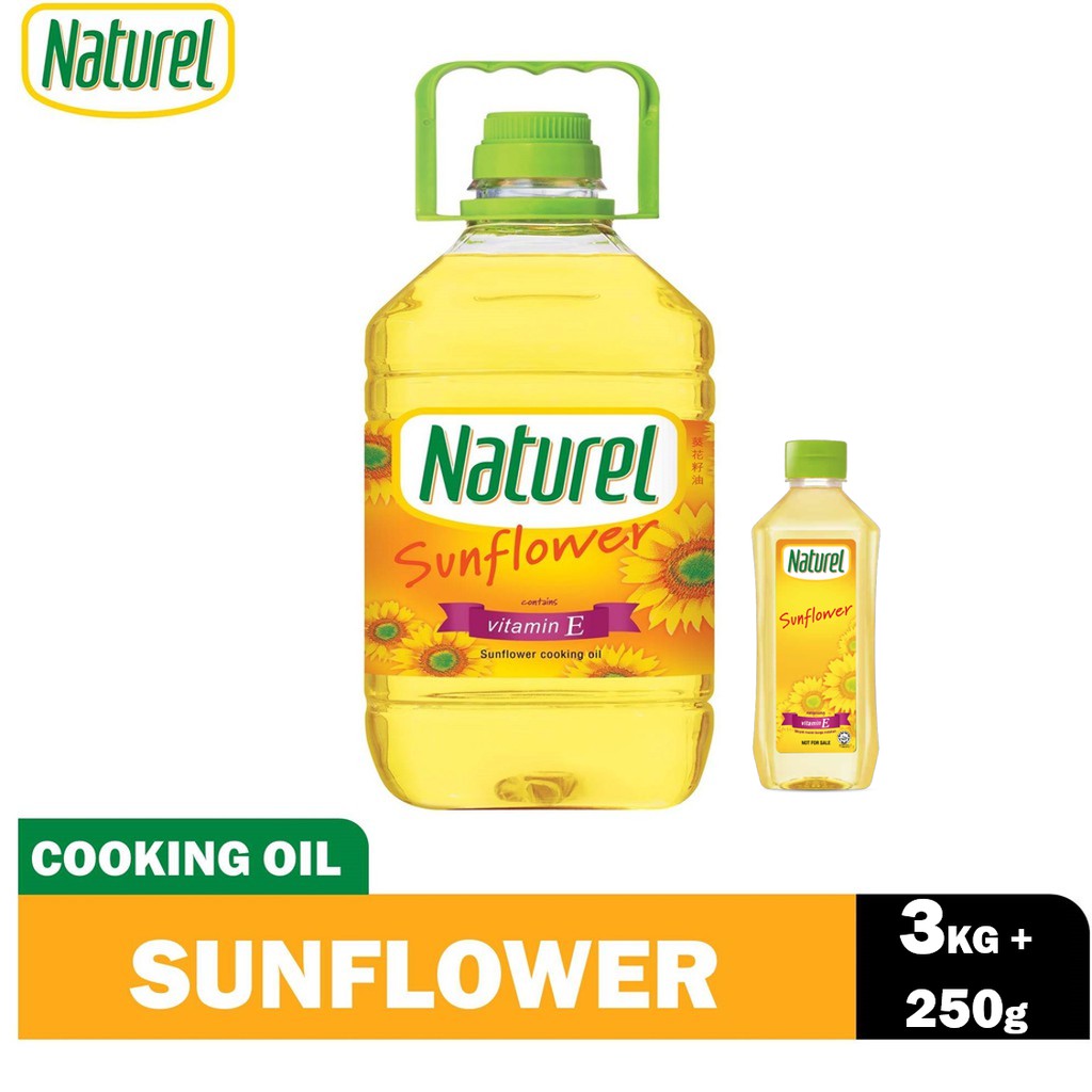 Naturel Sunflower Cooking Oil (3kg) Free 250g Shopee Malaysia