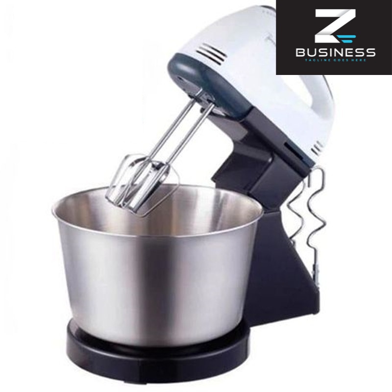 Double Beater 7 Speed Hand Stand Mixer 1.7L Bowl Stainless Steel Mix