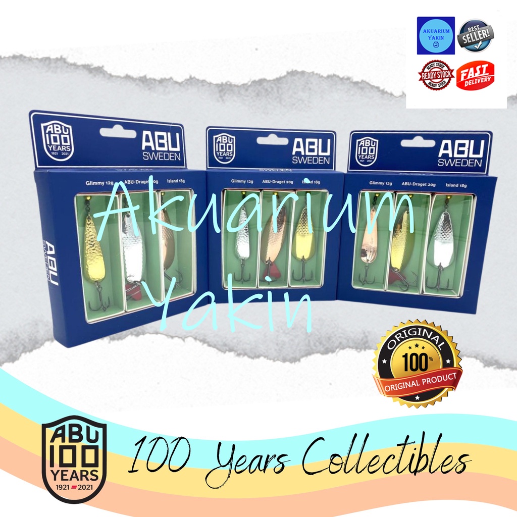 4077 ABU GARCIA 100 YEARS ANNIVERSARY RETRO SPOONS 3PACK SPECIAL