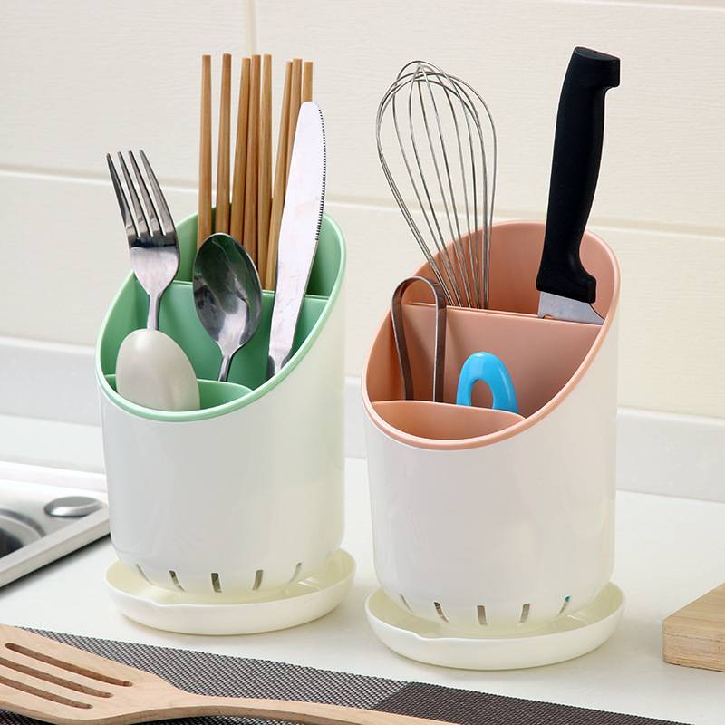 Cutlery Drainer Holder Kitchen Utensils Drying Rack Tableware Knife Spoon Fork ChopStick Container