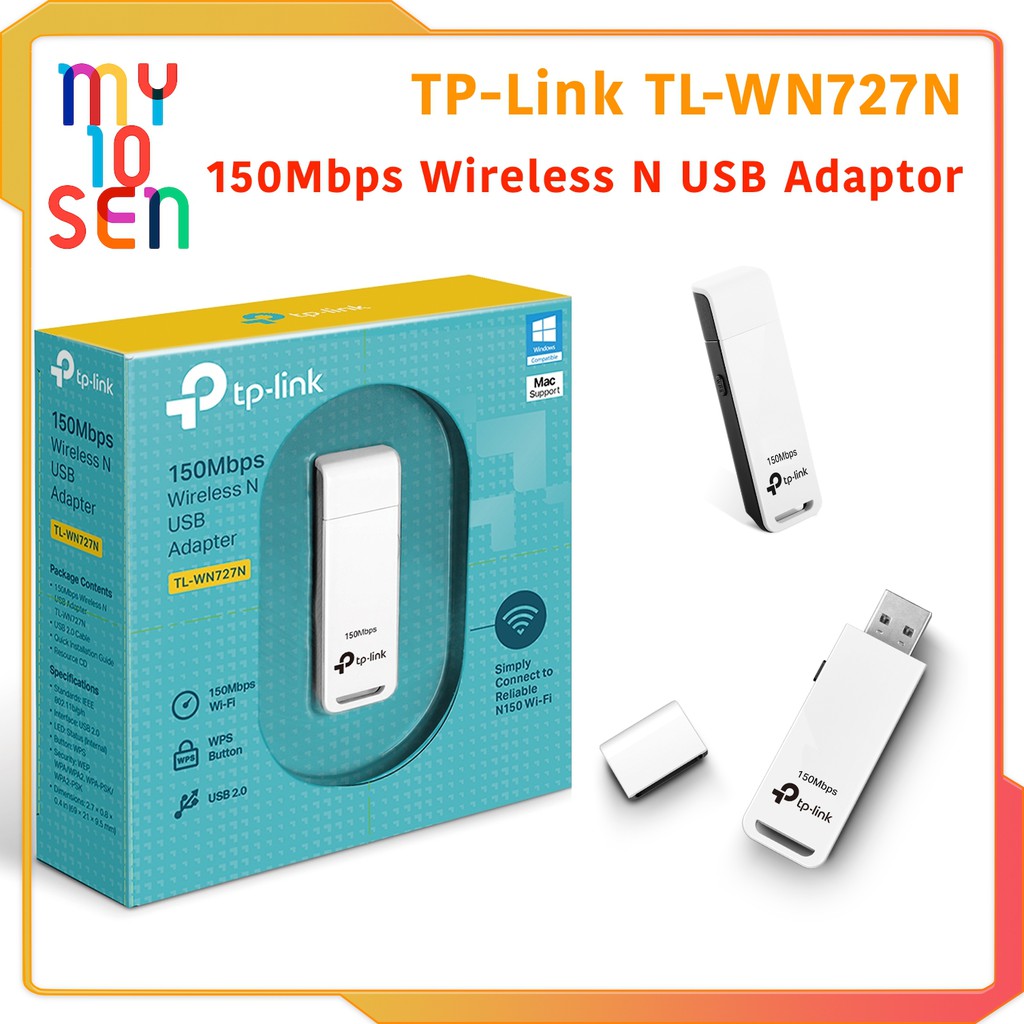 TP Link TL-WN727N 150Mbps Wireless N USB Wifi Adapter For Laptop & Desktop Win10 | Shopee Malaysia