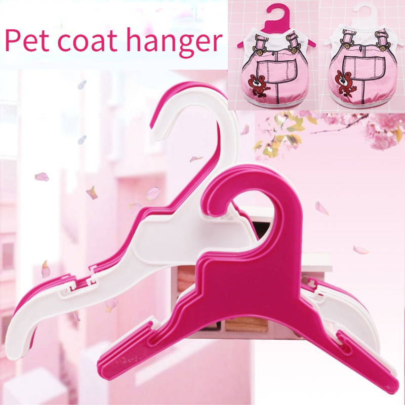 Plastic Tough Pet Dog Puppy Cat Clothes Clothing Rack Hanger Cute Fashion Pets Hangers Dogs Accessories 1Pcs