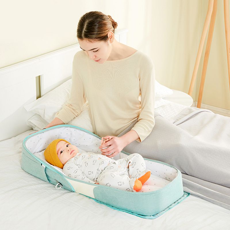 Color : Green, Size : with Travel bagm VAIY Baby Cradle Grid Bed Portable Newborns Swing Bed Cot Bedding Baby Cribs 0-2 Years 
