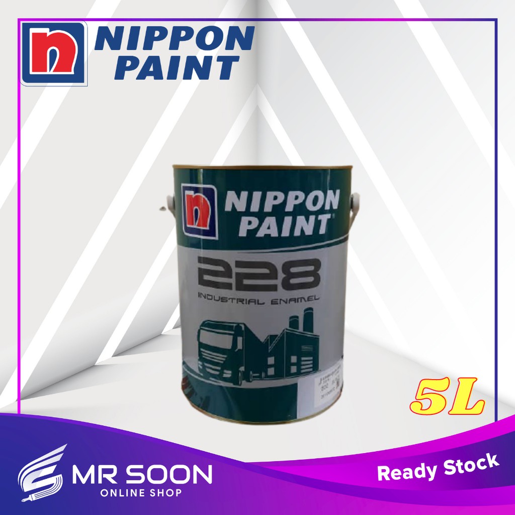 NIPPON PAINT Industrial Enamel 228 5L Cat Minyak Gloss Finish High
