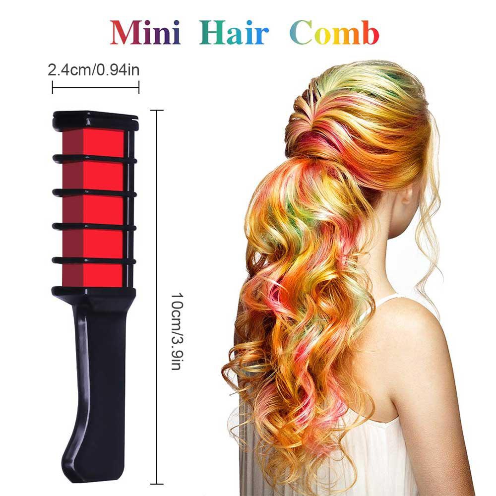 Mini Washable Hair Chalk Comb Temporary Hair Color Dye Shopee