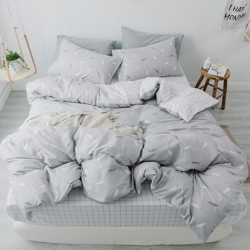 Feathers Target Cute Gery Cotton Duvet Covers Clearance Bed Set
