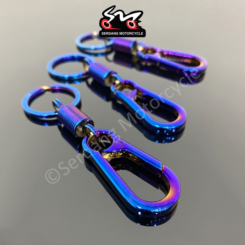 Titanium Keychain Carabiner Hook Key Chain Cangkuk Rantai Kunci 锁匙扣 钥匙圈 钥匙扣