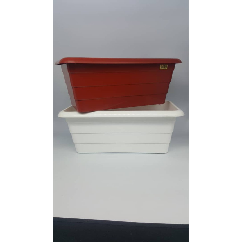 1pcs Pasu bunga segi Rectangular Plastic Flower Pot 1pcs Pasu bunga segi Rectangular Plastic Flower Pot