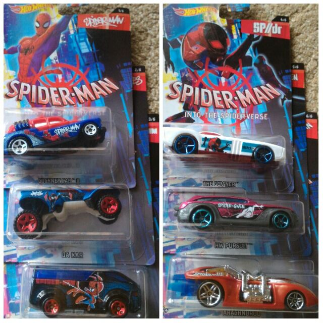 hot wheels spider man into the spider verse