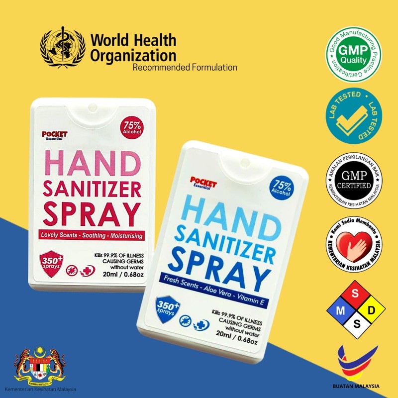 Pocket Hand Sanitizer spray Dual function Shopee Malaysia