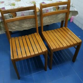 DINING TABLE MEJA  MAKAN  2 KERUSI KAYU WOOD CHAIR 