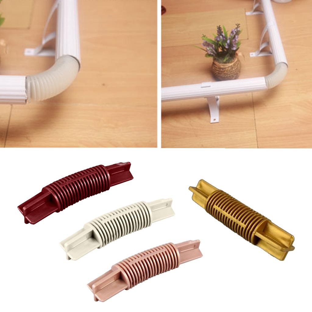 5pcs Bay Window Curtain Pole Rod Elbow Corner Joint Connector