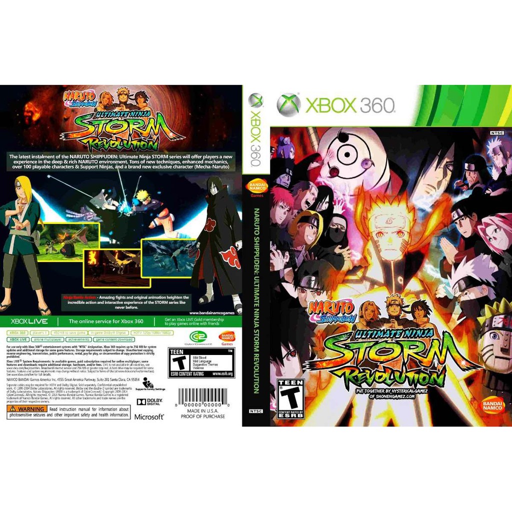 Xbox 360 Naruto Shippuden Ultimate Ninja Storm Revolution Shopee Malaysia