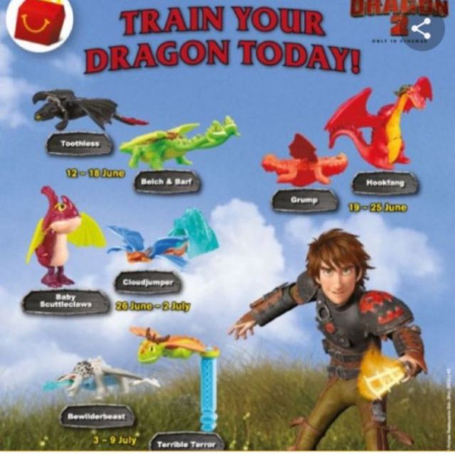 Mcdonald S Mcd Mcdonalds How To Train Your Dragon 2 Full Sets Of 8pcs 2014 Shopee Malaysia