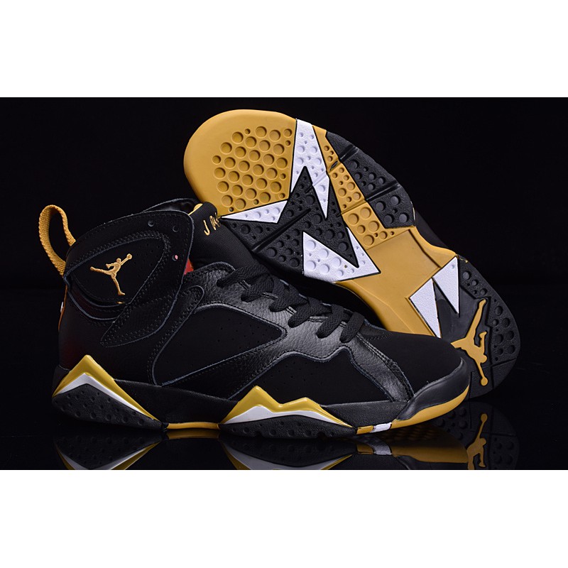 black and gold 7 jordans