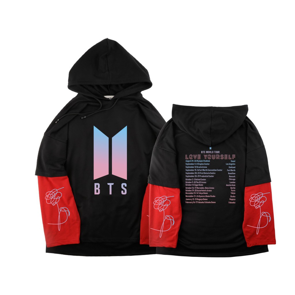 love yourself tour zip up hoodie