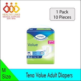 Tena Value Adult Diapers (1 Pack) - Size M (10x1) / L (8x1) / XL (8x1)