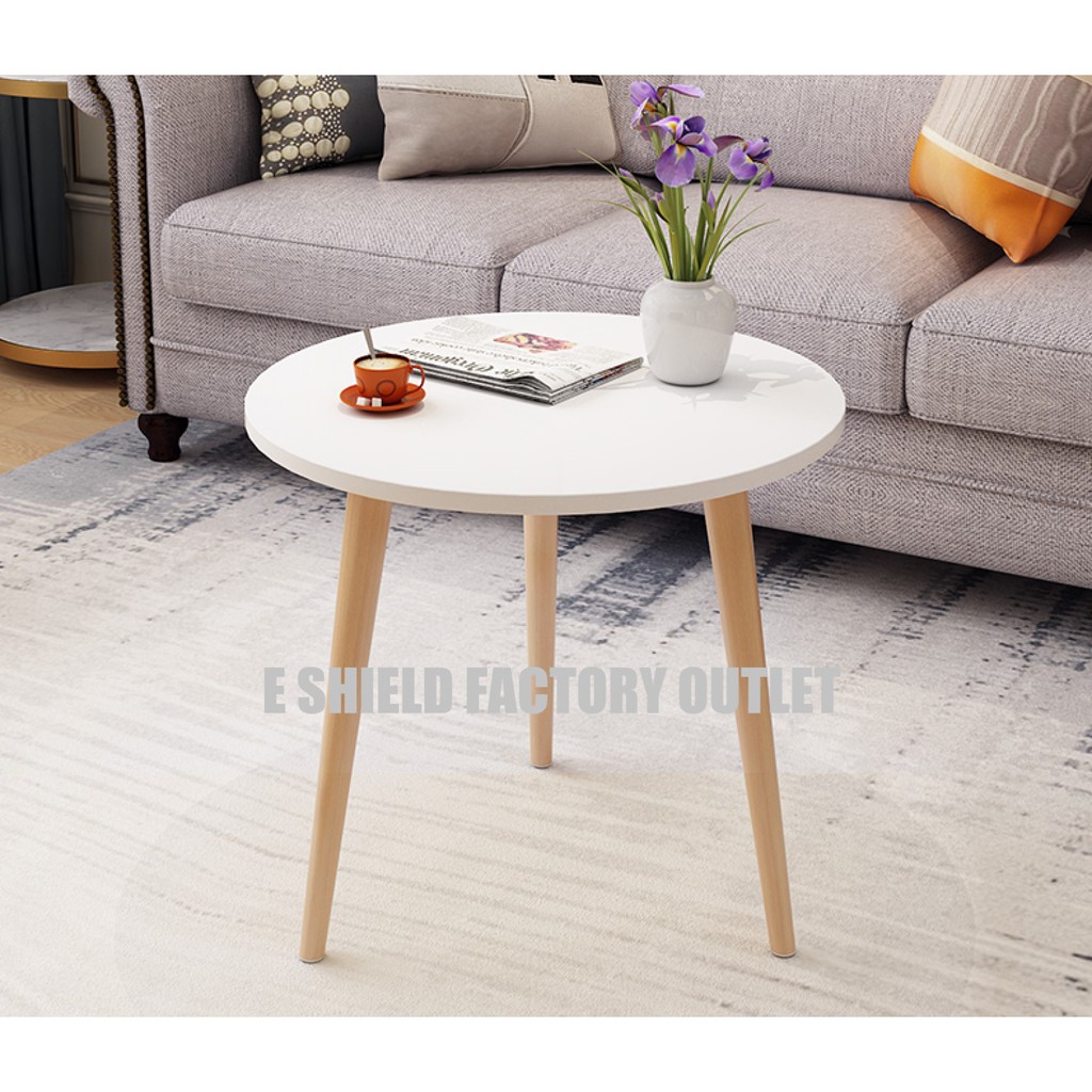 Round Triangle 3 Legged Side Table Coffee Table Wooden Table Shopee Malaysia