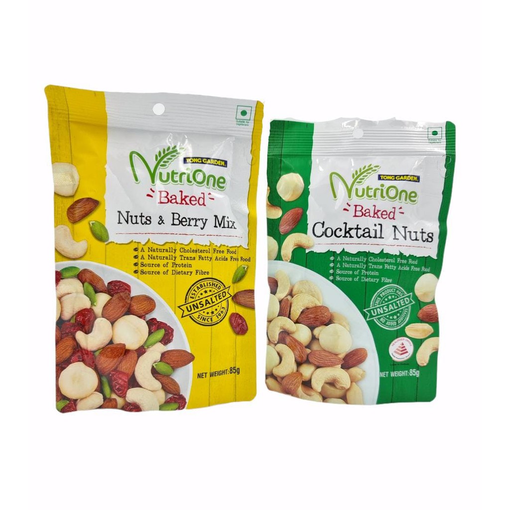 Nutrione Baked Cocktail Nuts Berry Mix Tong Garden 85g Ready 