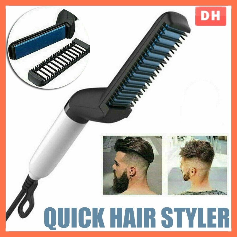 men comb Multifunctional Hair Comb Personal Care Men Hair Styling Comb Roll  Straight Electricity Anti Static Comb Electric Hair Comb For Men Hair  Straightener Beard Straightener hair straightener comb iron | Shopee