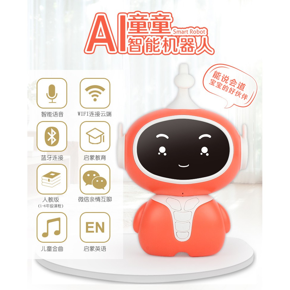 Ai Intelligent Robot Can Connect Wifi Bluetooth Story Children S Song English Sinology Shopee Malaysia