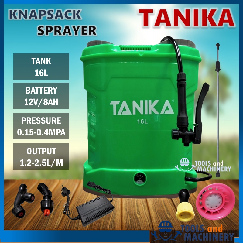 Tanika 16litre Battery Sprayer Pump/Penyembur Racun Bateri 16L HEAVY ...