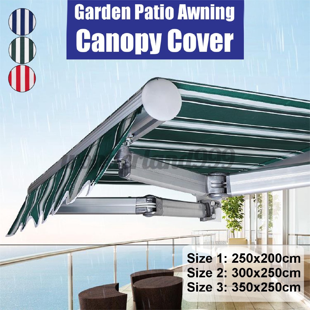 Garden Awning Canopy Patio Sun Shade Shelter Replacement Fabric Top ...