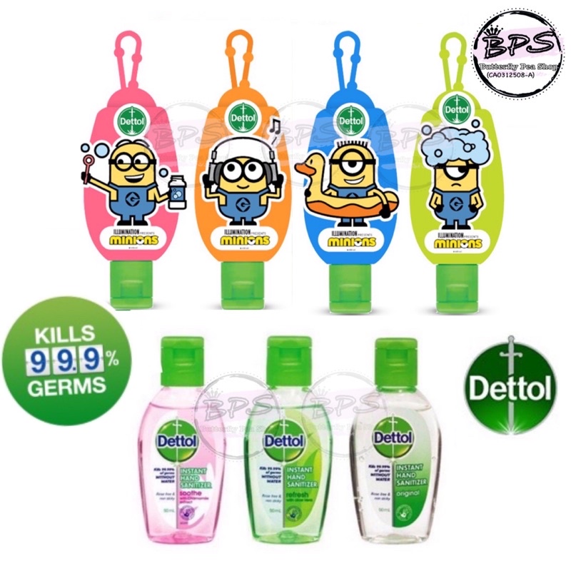 Dettol Hand Sanitizer 50ML/50ML+Unicorn or Dino Bag Tag Shopee Malaysia