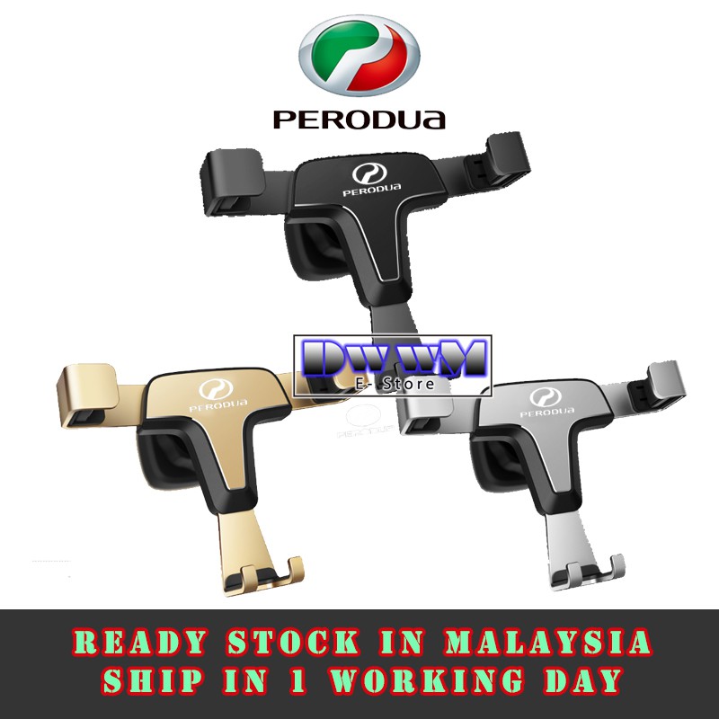 Perodua Gravity Metal Air Vent Car Phone Holder Mount Tri 