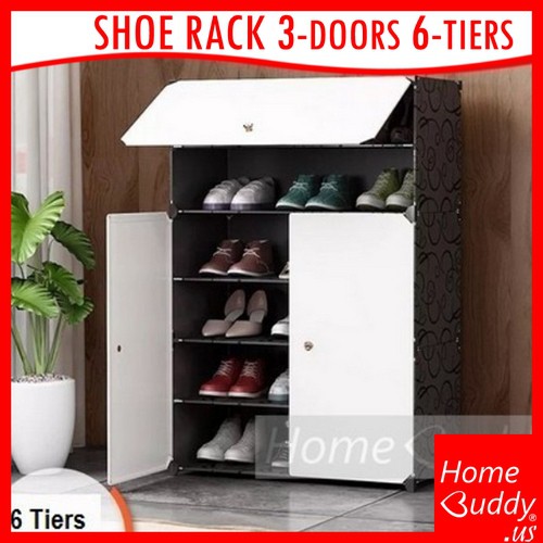 Shoe Rack Flexible Plastic Panel Large 18 To 24 Pairs Of Shoes Stocks My Homebuddy Shoe Cabinet Storage Cabine Shopee Malaysia