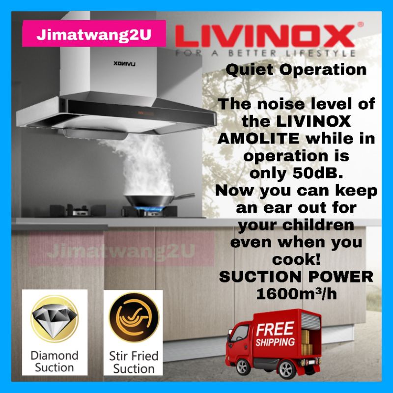LIVINOX Quiet Operation Cooker Hood LCH AMOLITE 90SS