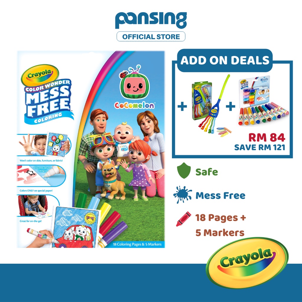 Crayola Color Wonder Mess Free Coloring Pages & Markers Age 3