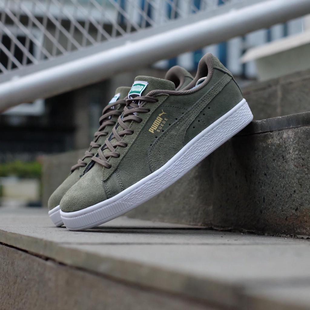 olive puma shoes