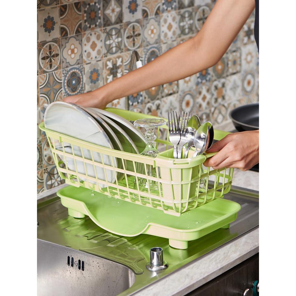 Dish Rack Drainer Green