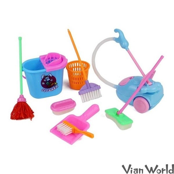 barbie cleaning set